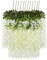 12 Pièces Artificielle Fleurs Faux Wisteria Vigne Glycine Fausse Fleur Artificielles Faux Plantes Suspendues Plastique pour la Décoration de Mariage Domicile Fete Bureau Hôtel Rebord de Fenêtre White