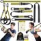 Schlingentrainer, Sling trainer für ein Ganzkörpertraining, Schlingentrainer für zuhause mit Großem Griff Türankerbefestigung Tragtasche, Übungsanleitung for Homegym