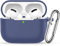 Upeak für AirPods Pro 2. Generation Hülle 2022, Silikon Stoßfeste Case Weiches Leichtgewicht Schutzhülle Voller Schutz Cover für Apple AirPods Pro 2, mit Karabiner, Blau grau
