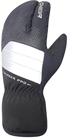 Chiba Alaska Pro Winter Fahrrad Handschuhe lang schwarz/silberfarben 2025: Größe: M (8)