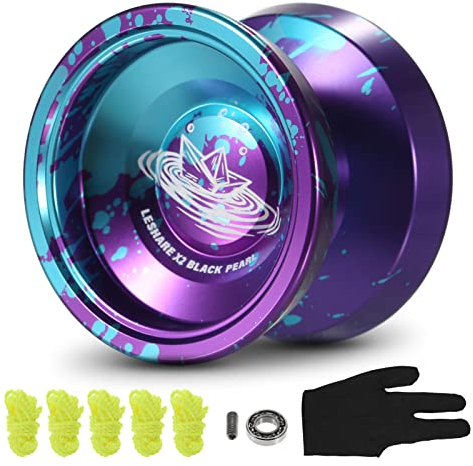 IMEISH Yoyo Profi für Anfänger Kinder Erwachsene, Responsive Jo-Jo Magic Yoyos aus Aluminium mit 5 Saiten und Handschuh