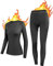 NOOYME Damen Thermounterwäsche Atmungsaktiv und Thermowäsche Set Funktionswäsche Anti-bakteriell und Flexibel Skiunterwäsche Warme Unterwäsche für zu Hause und Sport im Winter Extra Warm