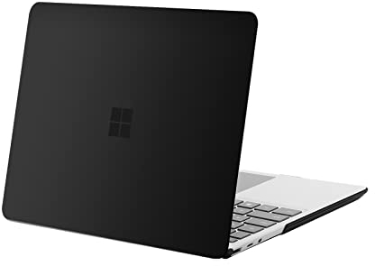 MOSISO Hülle Nur Kompatibel mit Microsoft Surface Laptop Go 2/1 12,4 Zoll 2022 2020 Version (Modelle: 2013 & 1943), Schutzhülle Kunststoff Hartschalen Case Cover, Schwarz