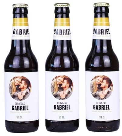Botellín de Cerveza Personalizada con Foto y Nombre Pack Cervezas