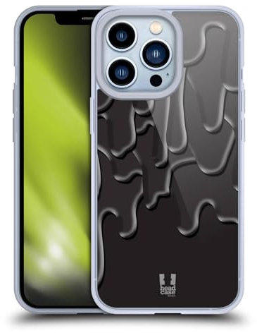 Head Case Designs Nero Sciolto Colata CMYK Custodia in Gel [Protezione di Grado Militare] Compatibile con Apple iPhone 13 PRO E Compatibile con MagSafe