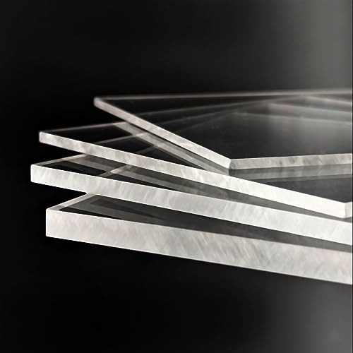 Acrylglas GS farblos Glasklar Acrylglasplatte Kunststoffplatte Acrylglas Zuschnitt (500 x 500 mm) Stärke wählbar 2-10mm Acrylplatten hochwertig mit Schutzfolie (4 mm)