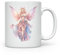 MAXIKIWI - Tasse à café ou thé en céramique lisse et durable pour la maison ou le bureau - Parfait pour toutes les occasions - Thème fée princesse 1-350 ml