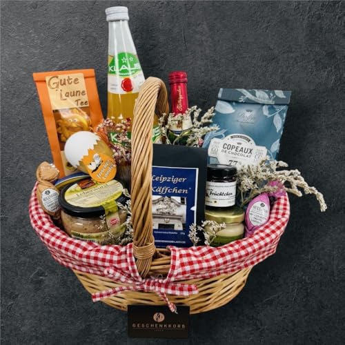 Guten Morgen Geschenkkorb | Frühstückskorb mit leckeren Überraschungen | Ideal zum Verschenken | Hochwertige Produkte für einen guten Start in den Tag