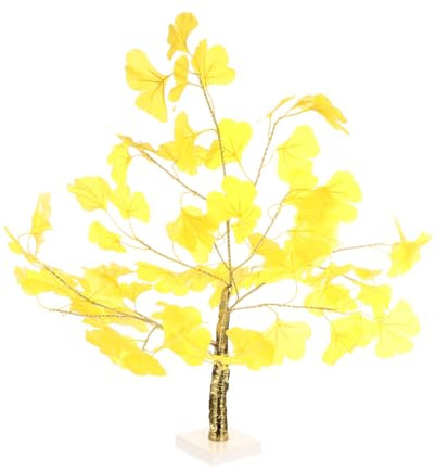 Angoily 1stk Simulierte Baumlichter Partyzubehör Ginkgo-baum-lampe Mini-tischbaum Statuendekor Bonsai-baum-lampe Dekoratives Licht Raumaufteilung Licht Plastik Schreibtisch Nachtlicht