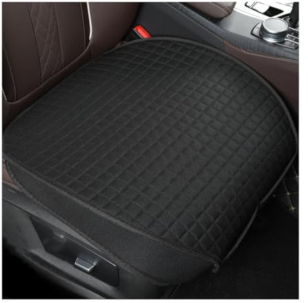 JNNJ 2 Stück Vordersitzkissen für Autos, Vordersitzkissen mit rutschfester Unterseite, Schutz für Vordersitze, weich, bequem, Autositzbezug für LKW SUV (schwarz)
