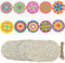 Tedasriyc 20 Stück Unvollendete Geburtstags Holzblumen Bastelset Holz Ausschnitte Handwerk Anhänger Anmalen kinder Kreativsets DIY Bastelhandwerk für Hängend zum Bemalen Holz Mädchen Junge