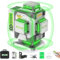 Huepar Pro Livella laser autolivellante 4 x 360 ° strumento di livello laser ad alta precisione, laser a livello verde 4D per costruzione, batteria ricaricabile agli ioni di litio da 8000 mAh,