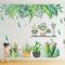 astylishome Wandtattoo Wandsticker Wandbilder Wandtattoos Pflanzen Gräser Blätter Grün Wand Deko für Wohnzimmer Schlafzimmer Küche Bad Flur Möbel Aufkleber 1201
