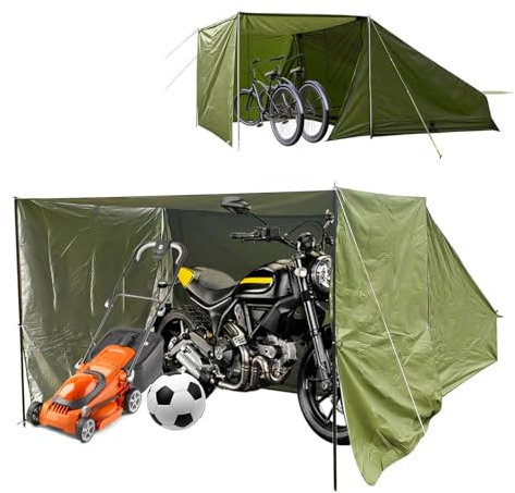 YSMSMZJK Garage Moto per Esterno con Tessuto Ombreggiante Rimovibile Copertura Biciclette da Esterno Adatto per Campeggio E Ciclismo Box Moto per Esterno Garage Moto