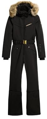 Superdry Damen Skianzug Schwarz 42