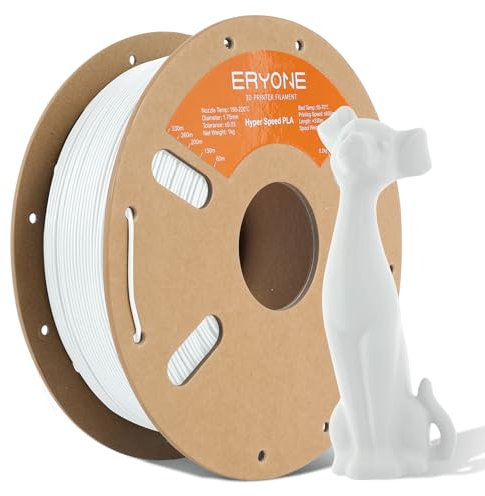 ERYONE High Speed Filament PLA 1.75mm +/- 0.03mm, High Speed Filament PLA,Rapid PLA Filament, 3D printing filament, 30-600mm/s Hyper Speed PLA filament, 1kg (2.2LBS) / Spool, White