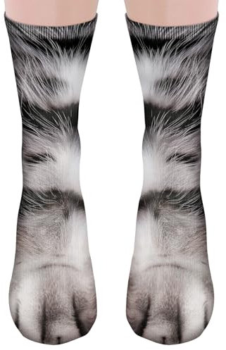 Lustige Katze Socken Herren Damen Teenager - Witzige 3D Katzen Coole Tier Pfote Motiv Socken Kleine Geschenkideen für Männer Papa Hundebesitzer Adventskalender Weihnachten Geburtstag Vatertagsgeschenk