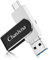 Chasisna Clé USB Phone 256 Go, 3 en 1 avec connecteurs I O S, USB et TypeC,Compatible i -Phone, i -Pad, Tablette, PC et téléphone Android,Transfert Rapide de Photos, vidéos et fichiers(Noir)
