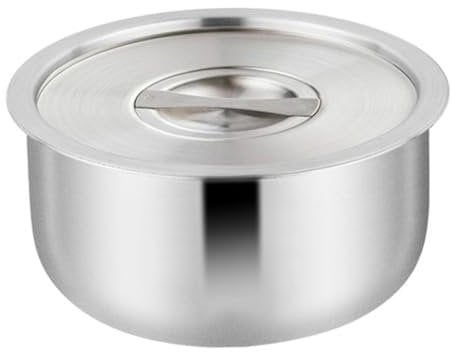 Cabilock Edelstahl Schüssel Mit Deckel Große Suppenschüssel Dicker Dampfgarer Eier Reisbehälter Hitzebeständig Und Langlebig Küchenzubehör Für Haushalt Und Gastronomie