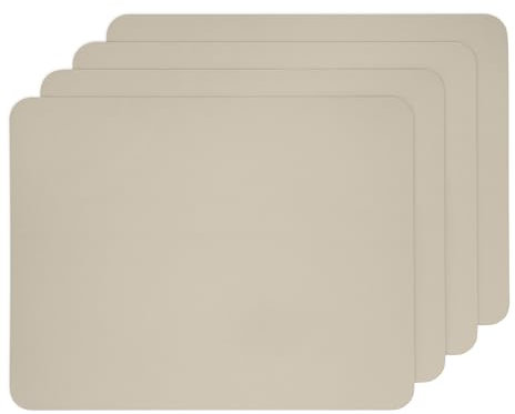 Ehrenkind® Platzset Kinder – Made in Germany Abwaschbares Tischset aus 100% PE, Eva-PP-Film, rutschfest und BPA-frei – Perfekte Tischunterlage für Mahlzeiten | 43x34 cm | 4-er Set | Sandgrau