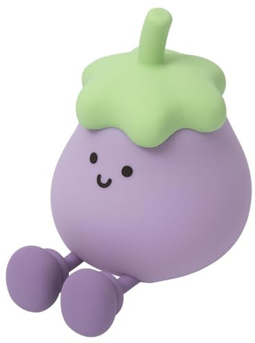 AQXONG Berenjena Luz Nocturna Infantil, Luz Nocturna Infantil con Función de Temporizador, USB Recargable, Lámparas Infantiles de Silicona Adecuado para Sala de Estar, Sala de Niños, Dormitorio