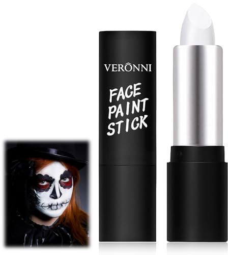 Pinturas corporales al aceite cremoso Blendable Stick a base de aceite, no tóxico, lápices de maquillaje para cara y cuerpo, lavable, para Halloween, carnaval, maquillaje (blanco)