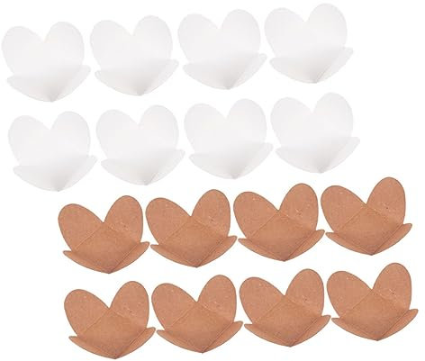 HOLIDYOYO 100piezas Bandejas De Papel Para Chocolate Compartimentos De Separadores Fijos De Kraft Para y Dulces Para Embalaje y Decoración De Fiestas