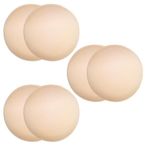 3 Pairs Bra Pads Inserts, Removable Washable Seamless Round Bra Cups Inserts for Bikinis, Swimsuit & Sport Bras, Push Up Breast Pads for Women