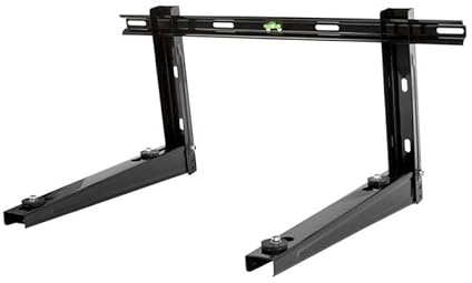 HL450 Heavy Duty Air Conditioner & Heat Pump Wall Bracket 450mm – Extra Strong Steel Support up to 150kg – Easy Install HVAC Mount, Weatherproof Black