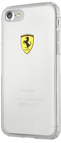 Ferrari FEHCP7LTR1 TPU Schutzhülle für Apple iPhone 7 Plus, Racing Shield klar