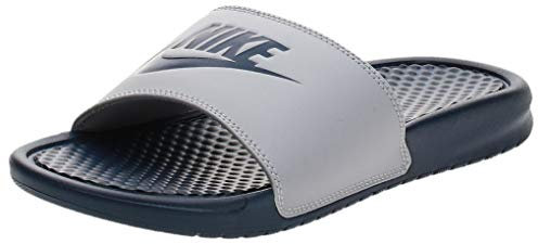 Nike Benassi JDI, Ciabatte Uomo, Multicolore (Wolf Grey/Midnight Navy 024), 44 EU
