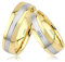GIORO Fano Eheringe Trauringe Hochzeitsringe massiv Gold Bicolor Weißgold *handgefasste Brillant Steine* Paarpreis Echtes Gold