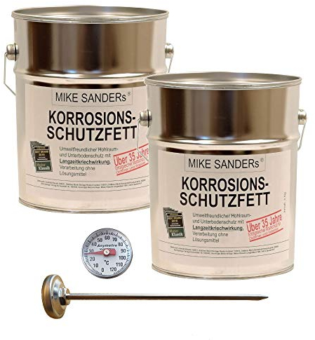 8kg Mike Sanders Korrosionsschutzfett + Thermometer 120°C Hohlraumversiegelung