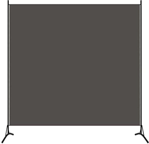 vidaXL Biombo Divisor de 1 Panel de Pie Pantalla Protectora Separador Habitación Dormitorio Estancia Decoración Partición Privacidad Gris Antracita