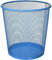 CABLEPELADO Papelera Malla Metalica, Cesto basura redondo metálico, Papelera Reciclaje, Cubo de Basura, Papelera Escritorio, Papelera Baño, 27 cm alto x 23.5 cm diámetro, 12 Litros (Azul)