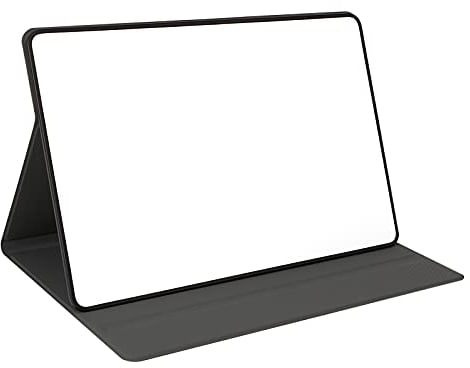 Le mini tableau blanc portable pliable double face effaçable à sec est adapté pour les instructions pour petit groupe, les messages de famille, le bureau, les réunions, la cuisine, 30 x 19,8 cm