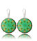 Pendientes Colgantes Boho Grande Redondo Mandala Diseño Ligero; Joyería para Mujer (Estilo 19 - Verde Lima)