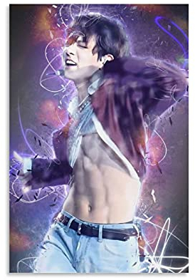 BAOMIHUA Jeon Jungkook Leinwand-Kunst-Poster und Wandkunstdruck, modernes Familienschlafzimmerdekor, 30 x 45 cm