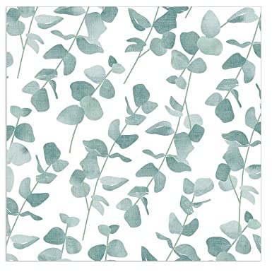 ARTEBENE Serviette Papierserviette Tissue Hochzeit Hochzeitsfeier Eukalyptus Hochzeitsserviette | 20 Stück |25x25cm | 3-lagig | Hochwertige Servietten für Feiern, Geburtstage, Kaffee und Kuchen Grün