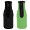 sourcing map Beer Bottle Sleeves Cooler Insulator Collapsible Neoprene Covers with Zipper for 330ml to 350ml, Black Green 1 Set