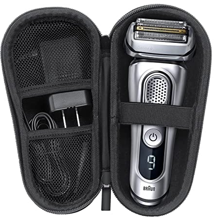 Skycase Hart Reise Schutz Hülle für Braun Series 3/3s/5/5s/7/7s/9/9s,Universal Rasierer Hart Case Schutzhülle,Reise Schutz Hülle für Elektrorasierer,Rasierer Tragen Etui Tragetasche Herren,Schwarz
