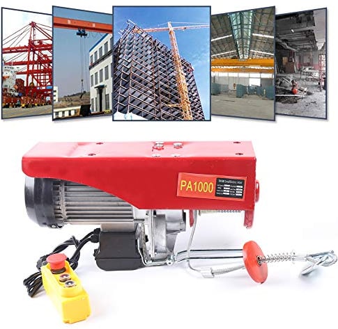 KOLHGNSE Verricello elettrico da 220 V, 800 kg/1000 kg, puleggia elettrica con telecomando (1000 kg)