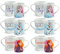 Home Disney Frozen Set 6 Tazze Mug in Porcellana, 330cc, Tazze Bimba, Colazione, Principesse, Anna, Elsa, Multicolore