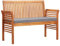 Chusui 2-Sitzer Gartenbank mit Kissen, Outer Banks, Parkbank, Garten Bank Für Draussen, Garten Sitzbank, Friesenbank, Gartenmöbel, 120 cm Massivholz Akazie