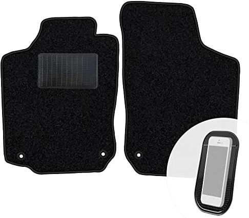 moto-MOLTICO Vorne Fußmatten Auto Velours Autoteppiche Schwarz Automatten Set 2-teilig passend für Opel Corsa C 2000-2006