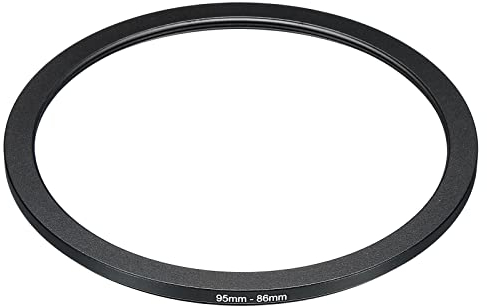 PATIKIL 95mm-86mm Metal Step Down Ring, Camera Lens Filter Adapter Ring Aluminum Filter Adapter Ring for Camera Lenses Hood, Black