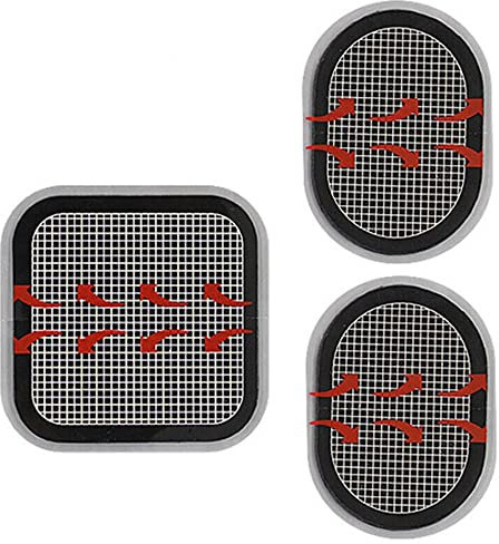 WEISIPU Gel-Pads für Slendertone ABS-Gürtel, 3-teiliges Set, Schwarz, Schaumstoff, Vliesstoff/PET