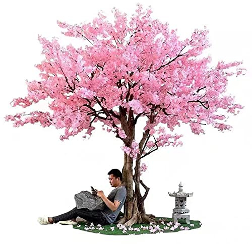 BTAISYDE Kirschbaum, Künstlicher Kirschblütenbaum, Simulationsbaum, Innendekoration Gefälschter Pfirsichbaum Wunschbaum Landschaftsgestaltung Gefälschter Baum,Pink,1.8 * 1.5m