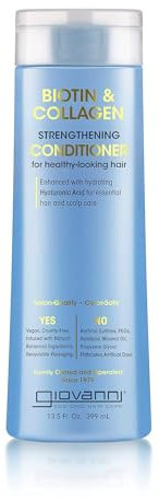 GIOVANNI Biotin & Collagen Conditioner - Strengthening Conditioner, Vegan, Cruelty-Free, Infused with Natural Botanical Ingredients, Salon-Quality, Color-Safe, For Healthy-Looking Hair - 399ml