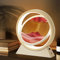 Ulikey Cadre Sable Mouvant, 3D Sablier Decoratif avec Veilleuse LED, Image de Sable Dynamique Peinture de Sable Qui Coule, Cadre Sablier Led en Verre Rond pour Adultes la Décoration (Blanc Rouge)